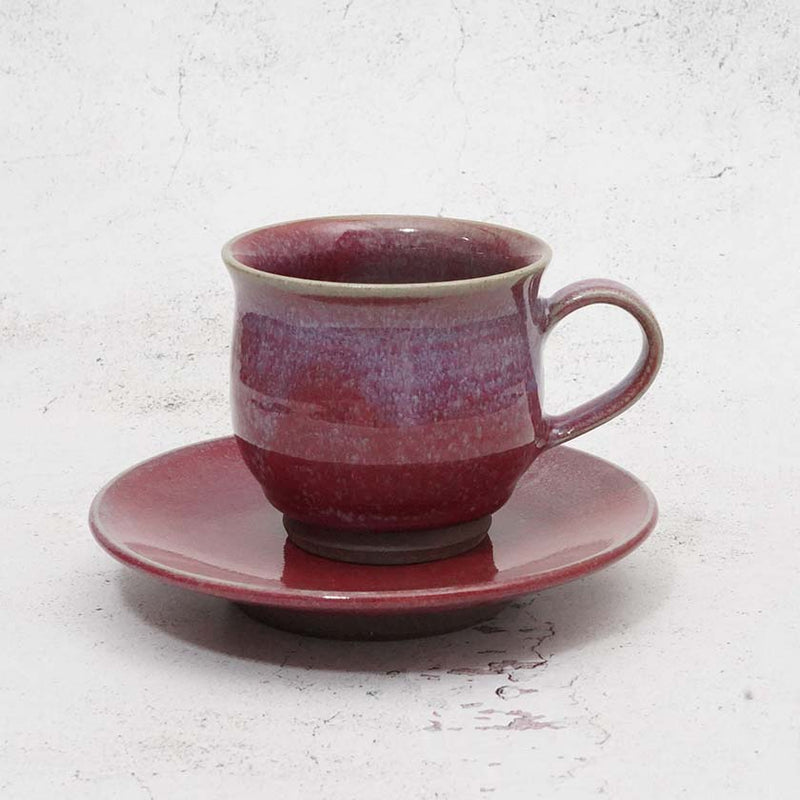 [COFFEE CUP & SAUCER] CINNABAR | YOSHIMI GAMA | OTANI WARE