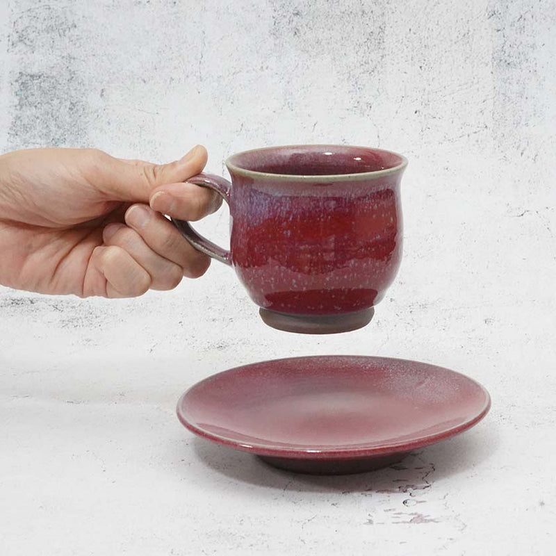 [COFFEE CUP & SAUCER] CINNABAR | YOSHIMI GAMA | OTANI WARE