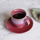 [COFFEE CUP & SAUCER] CINNABAR | YOSHIMI GAMA | OTANI WARE