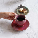 [COFFEE CUP & SAUCER] CINNABAR | YOSHIMI GAMA | OTANI WARE