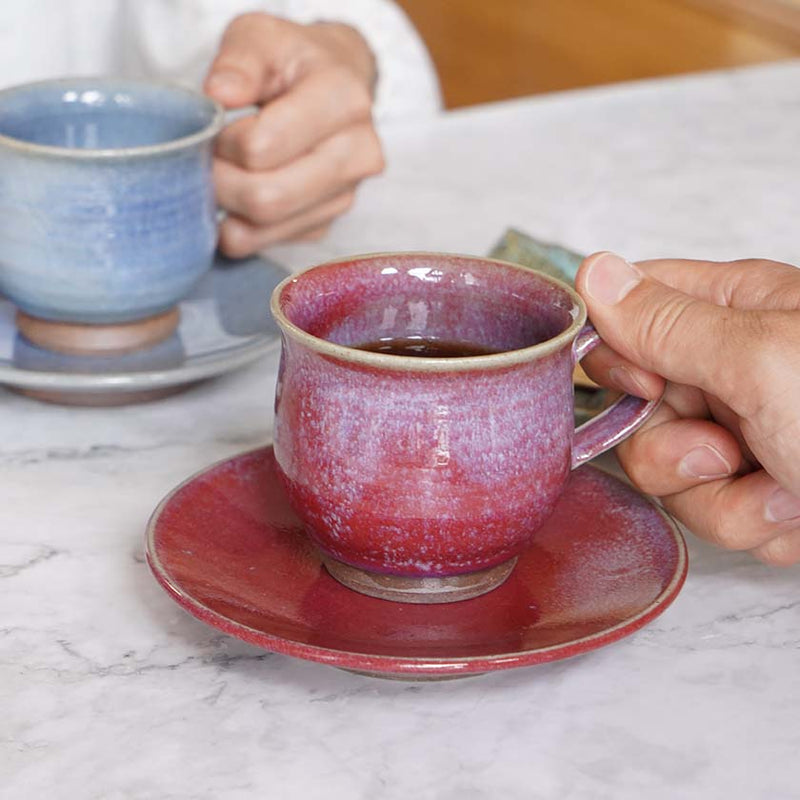 [COFFEE CUP & SAUCER] CINNABAR | YOSHIMI GAMA | OTANI WARE