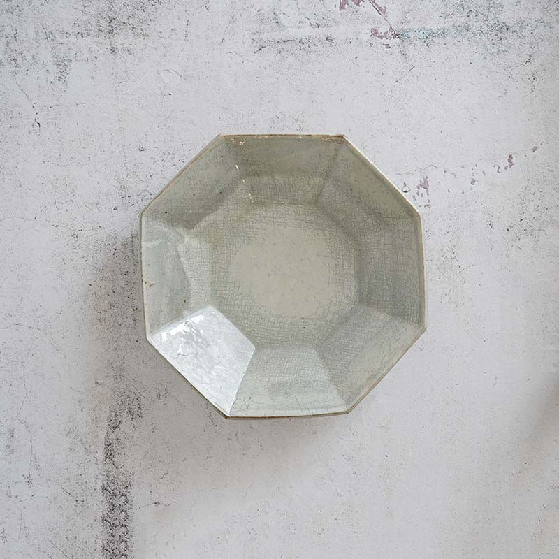 [BOWL] OCTAGONAL POWDERED GLASS | YOSHIMI GAMA | OTANI WARE