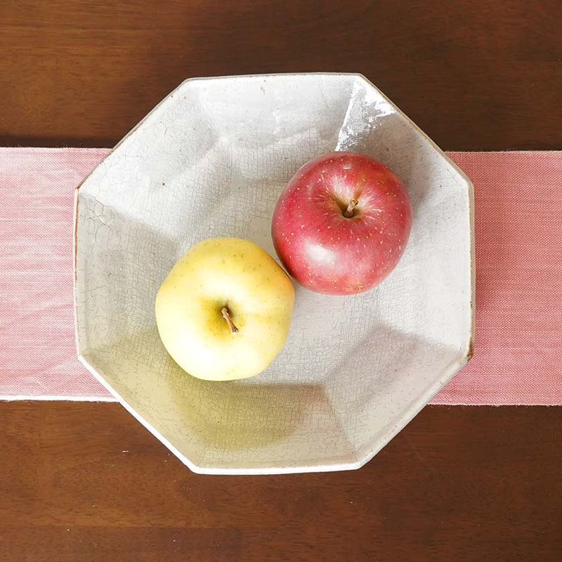 [BOWL] OCTAGONAL POWDERED GLASS | YOSHIMI GAMA | OTANI WARE