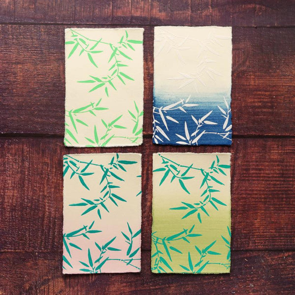 [POST CARDS] BAMBOO GRASS 4 COLOR SET (WHITE, BLUE, PINK, GREEN) | KARAGEN | KARAKAMI