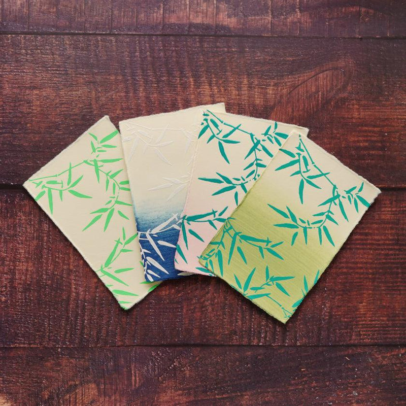 [明信片]竹草4彩色套裝（白色，藍色，粉紅色，綠色）| karagen | karakami.
