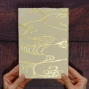 [STATIONERY] RED STAMP BOOK (JAPANESE BINDING NOTEBOOK) PURE GOLD LEAF STAMPING | KARAGEN | KARAKAMI