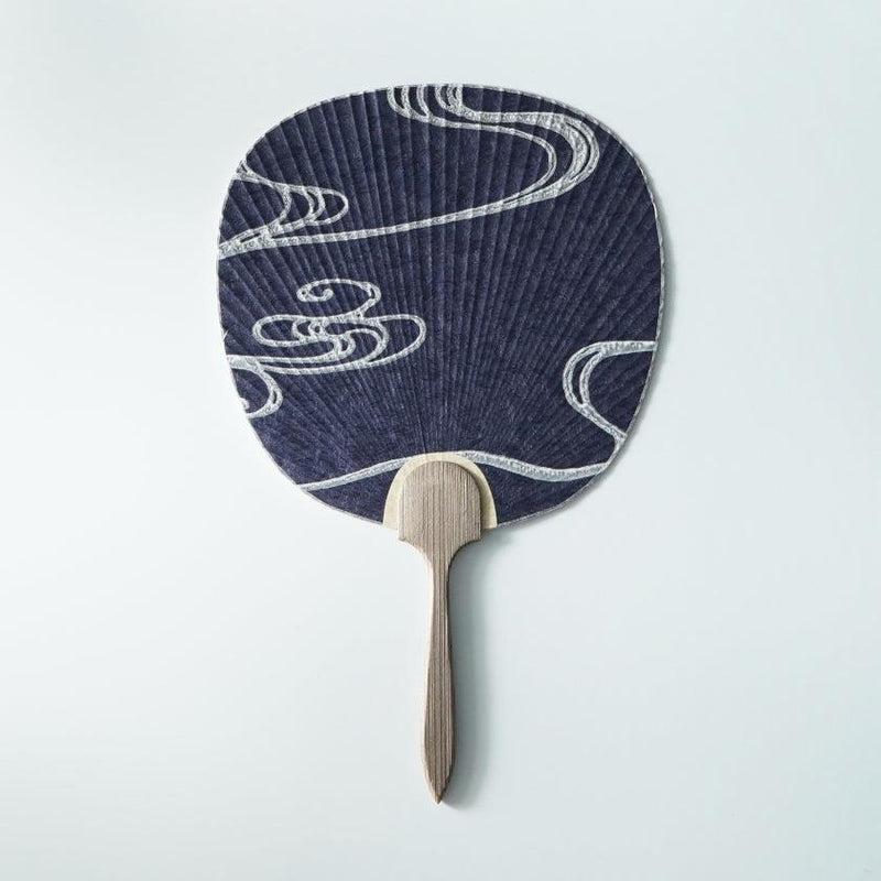 [HAND FAN] UCHIWA WATER BLUE (L) | KARAGEN | KARAKAMI