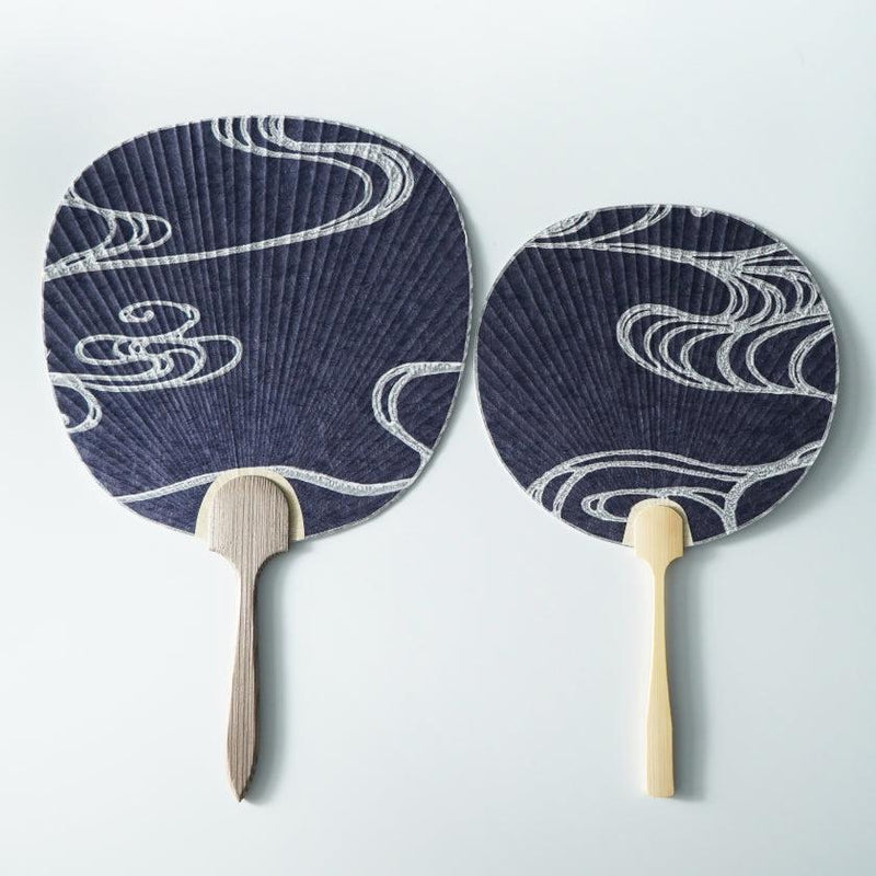 [HAND FAN] UCHIWA WATER BLUE (L) | KARAGEN | KARAKAMI