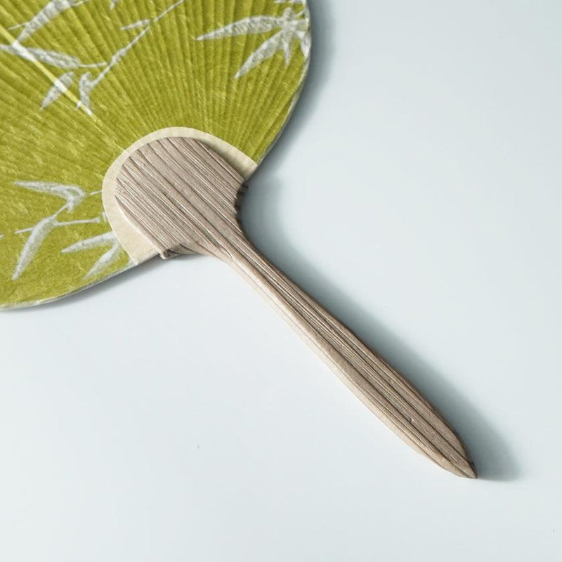 [HAND FAN] UCHIWA BAMBOO GRASS GREEN (L) | KARAGEN | KARAKAMI