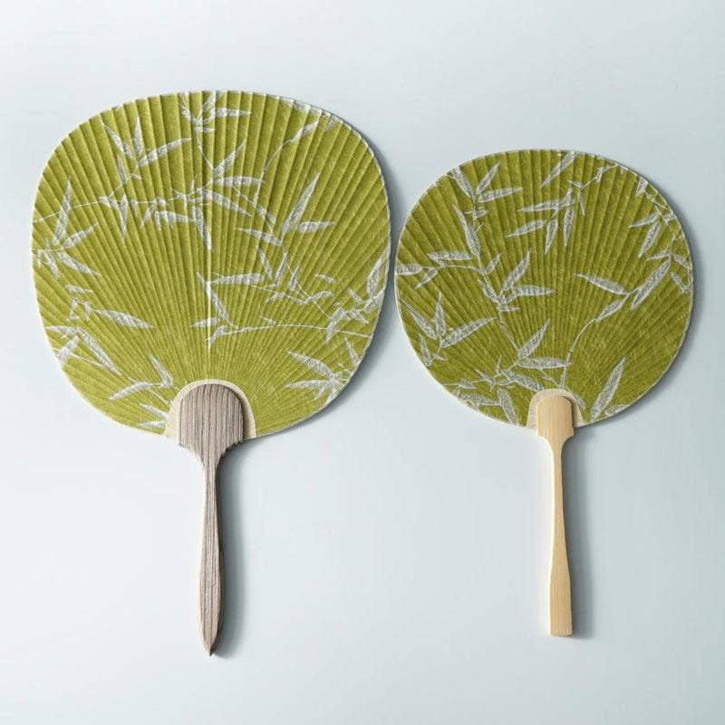 [HAND FAN] UCHIWA BAMBOO GRASS GREEN (L) | KARAGEN | KARAKAMI