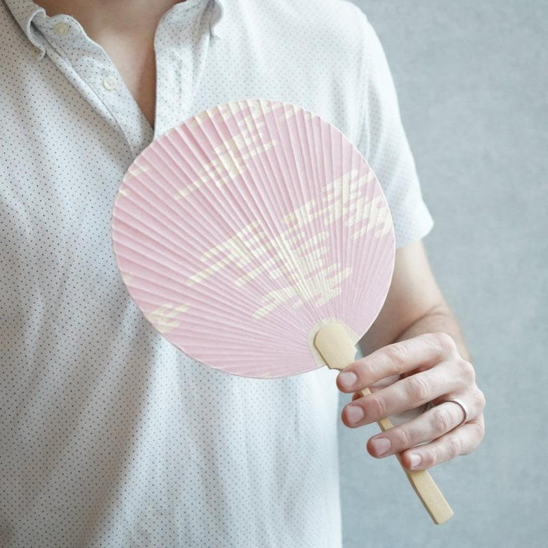 [HAND FAN] UCHIWA CLOUD PINK (S) | KARAGEN | KARAKAMI