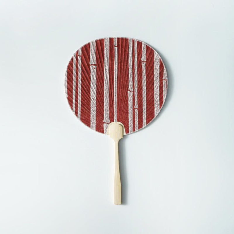 [HAND FAN] UCHIWA BAMBOO RED (S) | KARAGEN | KARAKAMI