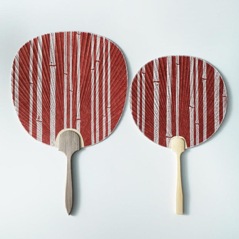 [HAND FAN] UCHIWA BAMBOO RED (S) | KARAGEN | KARAKAMI