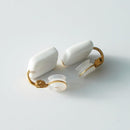 [EARRINGS] WHITE PORCELAIN SQUARE | IMARI-ARITA WARES | 6.KILN