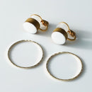 [EARRINGS] WHITE PORCELAIN GOLD | IMARI-ARITA WARES | 6.KILN