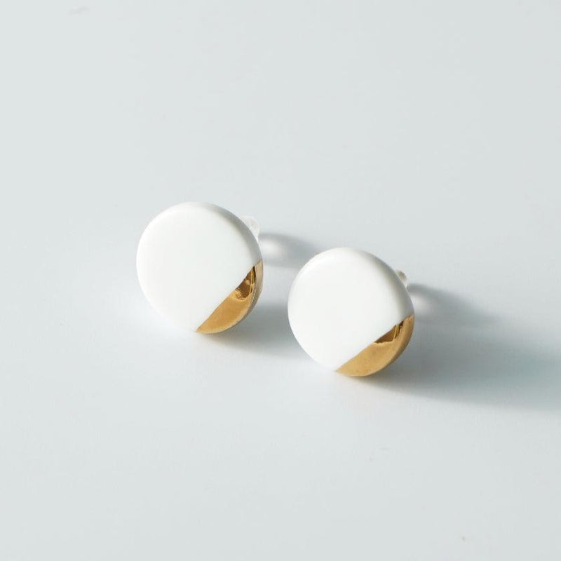 [PIERCED EARRINGS] MOON | IMARI-ARITA WARES | 6.KILN