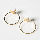 [PIERCED EARRINGS] WHITE PORCELAIN GOLD | IMARI-ARITA WARES | 6.KILN