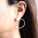 [PIERCED EARRINGS] WHITE PORCELAIN GOLD | IMARI-ARITA WARES | 6.KILN