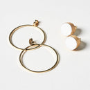 [PIERCED EARRINGS] WHITE PORCELAIN GOLD | IMARI-ARITA WARES | 6.KILN