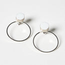 [PIERCED EARRINGS] WHITE PORCELAIN SILVER | IMARI-ARITA WARES | 6.KILN