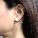 [PIERCED EARRINGS] WHITE PORCELAIN SILVER | IMARI-ARITA WARES | 6.KILN