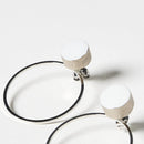 [PIERCED EARRINGS] WHITE PORCELAIN SILVER | IMARI-ARITA WARES | 6.KILN