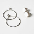 [PIERCED EARRINGS] WHITE PORCELAIN SILVER | IMARI-ARITA WARES | 6.KILN