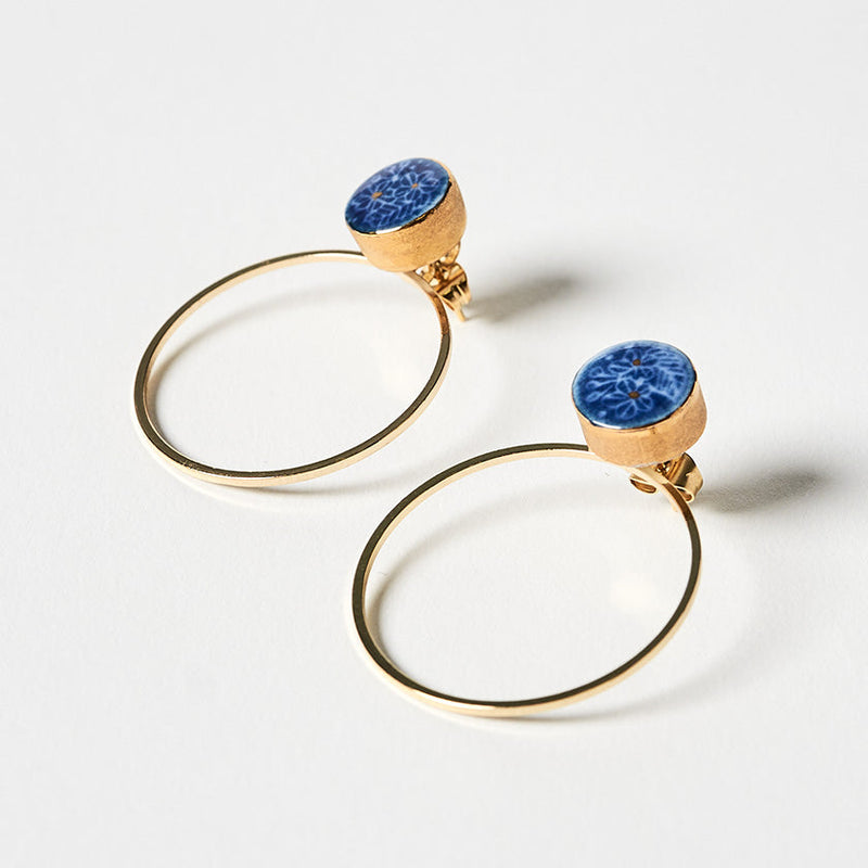 [刺耳的耳環]藍色花束| Imari-Arita商品| 6.KILN