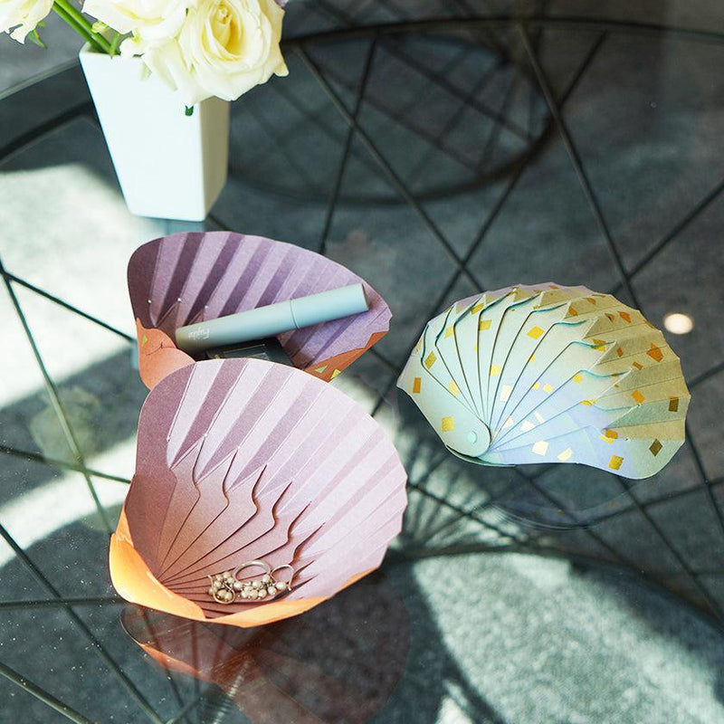 [摺紙]紙貝殼碗Sunago黃色| YUSHIMA-藝術|裝飾紙