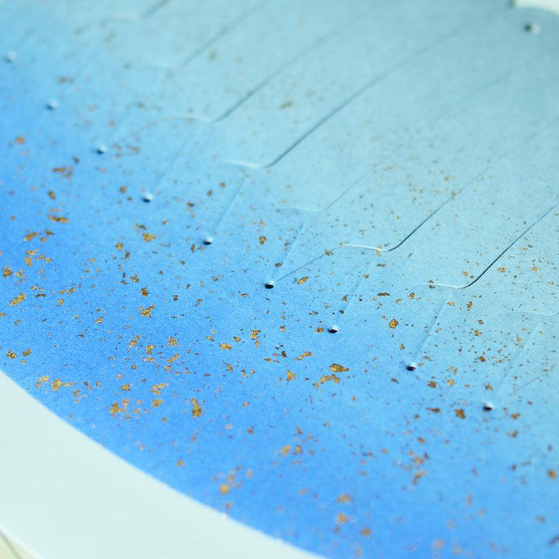 [ORIGAMI] PAPER SEASHELL BOWL SUNAGO BLUE | YUSHIMA-ART | DECORATIVE PAPER