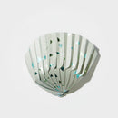 [ORIGAMI] PAPER SEASHELL BOWL TRIANGULAR FOIL GRAY | YUSHIMA-ART | DECORATIVE PAPER