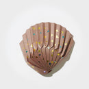 [ORIGAMI] PAPER SEASHELL BOWL TRIANGULAR FOIL BROWN | YUSHIMA-ART | DECORATIVE PAPER