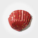 [ORIGAMI] PAPER SEASHELL BOWL TRIANGULAR FOIL RED | YUSHIMA-ART | DECORATIVE PAPER