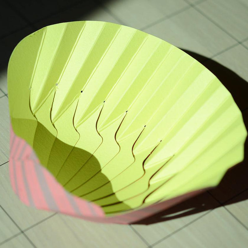 [ORIGAMI] PAPER SEASHELL BOWL STRIPE RED | YUSHIMA-ART | DECORATIVE PAPER