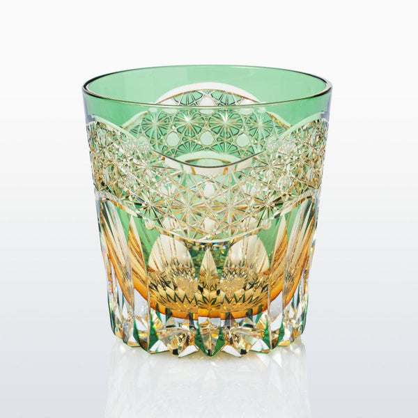 [搖滾玻璃]威士忌玻璃Kasaneirome Gyoko（晨光）| kagami水晶| edo cut glass