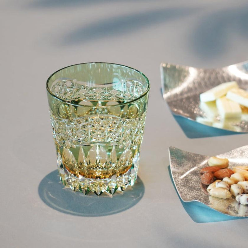 [搖滾玻璃]威士忌玻璃Kasaneirome Gyoko（晨光）| kagami水晶| edo cut glass