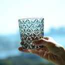 [ROCKS GLASS] WHISKEY GLASS CIRCLE MESH BLACK BY SATOSHI NABETANI MASTER OF TRADITIONAL CRAFTS | EDO KIRIKO | KAGAMI CRYSTAL