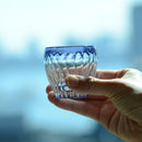 [SAKE CUP] SAKE CUP CHRYSANTHEMUM BY SATOSHI NABETANI MASTER OF TRADITIONAL CRAFTS | EDO KIRIKO | KAGAMI CRYSTAL