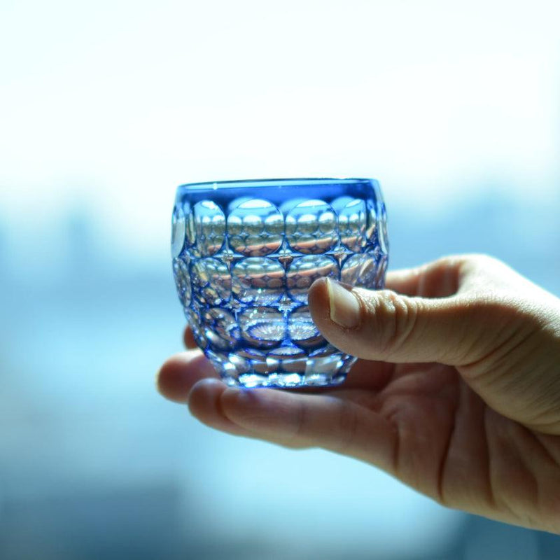 [清杯] Satoshi Nabetani的傳統工藝師傅的繡球花| kagami水晶| edo cut glass