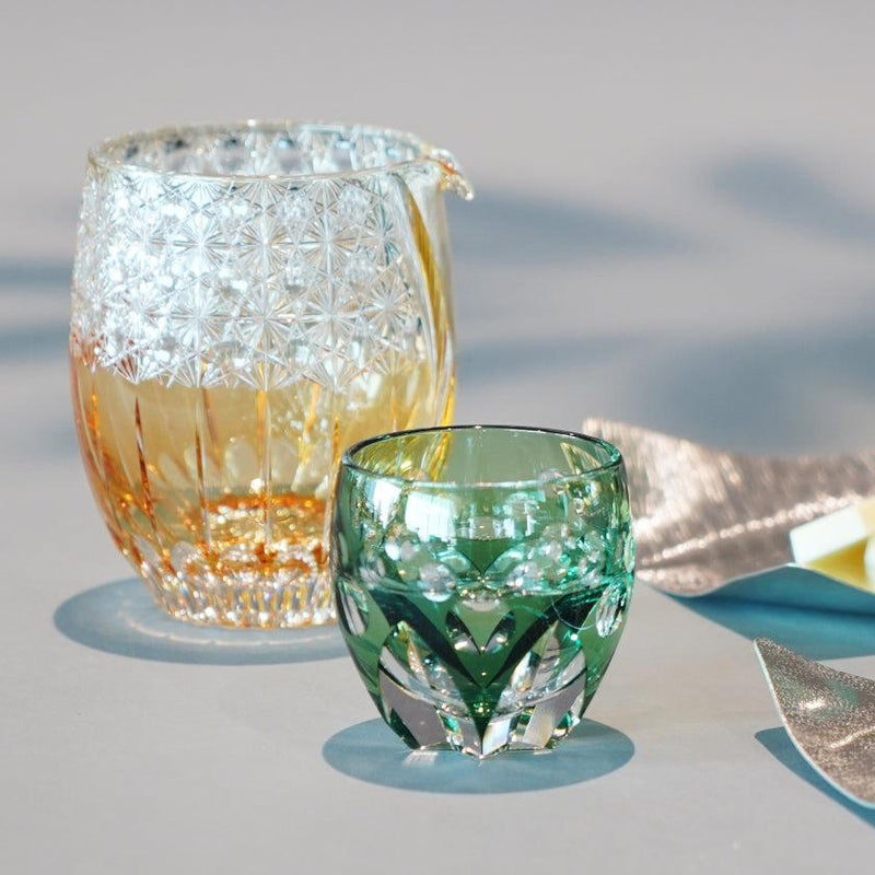 [清杯] Satoshi Nabetani山脈的傳統工藝碩士| kagami水晶| edo cut glass