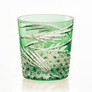 [ROCKS GLASS] MAI (GREEN) | EDO KIRIKO | KAGAMI CRYSTAL
