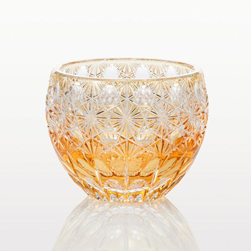 [清酒杯] Junichi Nabetani傳統手工藝大師的福卡（Dazzline Wind）|江戶切割玻璃|卡加米水晶
