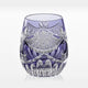[ROCKS GLASS] WHISKEY GLASS EVENING LULL (PURPLE) BY JUNICHI NABETANI, MASTER OF TRADITIONAL CRAFTS | EDO KIRIKO | KAGAMI CRYSTAL