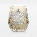 [ROCKS GLASS] WHISKEY GLASS EVENING LULL (YELLOW) BY JUNICHI NABETANI, MASTER OF TRADITIONAL CRAFTS | EDO KIRIKO | KAGAMI CRYSTAL