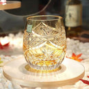 [ROCKS GLASS] WHISKEY GLASS EVENING LULL (YELLOW) BY JUNICHI NABETANI, MASTER OF TRADITIONAL CRAFTS | EDO KIRIKO | KAGAMI CRYSTAL