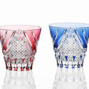 [SAKE CUP] PAIR OF SAKE CUPS FUJI | EDO KIRIKO | KAGAMI CRYSTAL