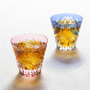 [SAKE CUP] PAIR OF SAKE CUPS FUJI | EDO KIRIKO | KAGAMI CRYSTAL