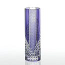 [VASE] SINGLE FLOWER VASE HEMP LEAVES & TETRAGONAL BASKET WEAVE | EDO KIRIKO | KAGAMI CRYSTAL