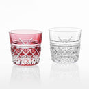 [SAKE CUP] PAIR OF SAKE CUPS YUI | EDO KIRIKO | KAGAMI CRYSTAL