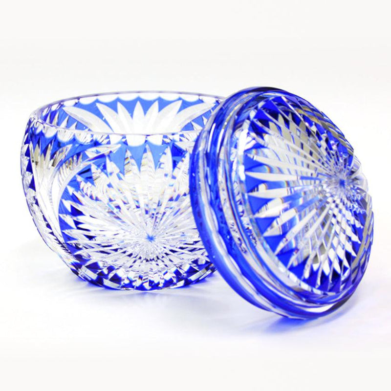 [BOWL] TRINKET BOX CHRYSANTHEMUM | EDO KIRIKO | KAGAMI CRYSTAL